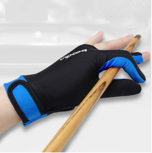 1 Piece Either Hands Billiard Pool Shooters 3 Fingers Gloves 4 colors Billiard Gloves Snooker Gloves Billiard Accessories - Color: dark blue