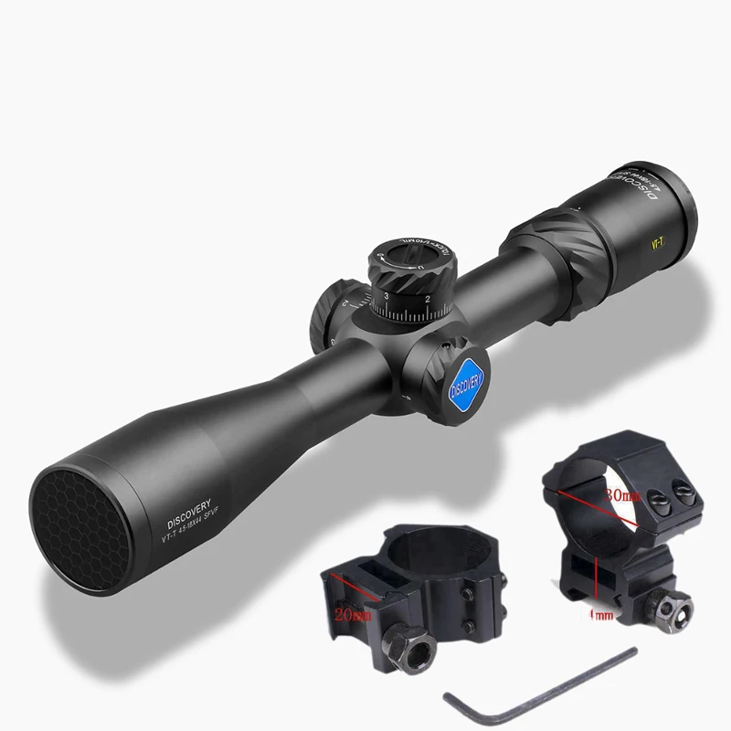 Дискавери VT-T 4,5-18X44SFVF FFP прицел первый фокальный самолет сетка тактические охотничьи прицелы со специальным адаптером для телефона - Цвет: low 20mm mount