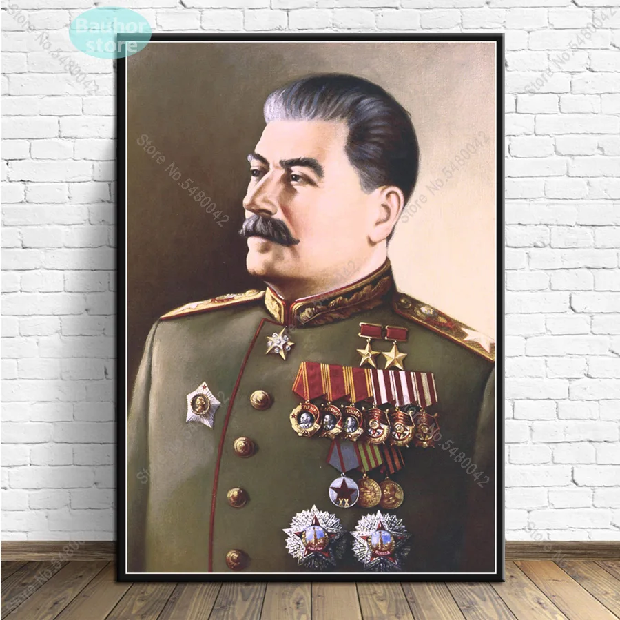 Плакат Джозеф Сталин портрет холст живопись плакаты и печатные настенные
