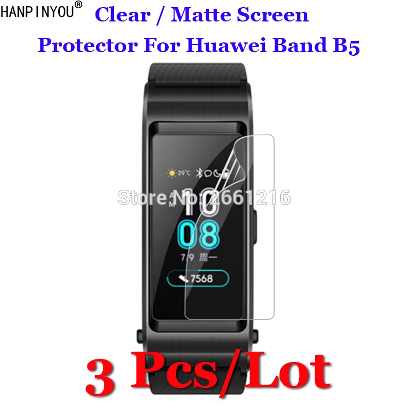 

3Pcs/Lot For Huawei TalkBand B5 Talk Band B5 Wristband HD Clear / Anti-Glare Matte Anti-Scratch Screen Protector Protection Film