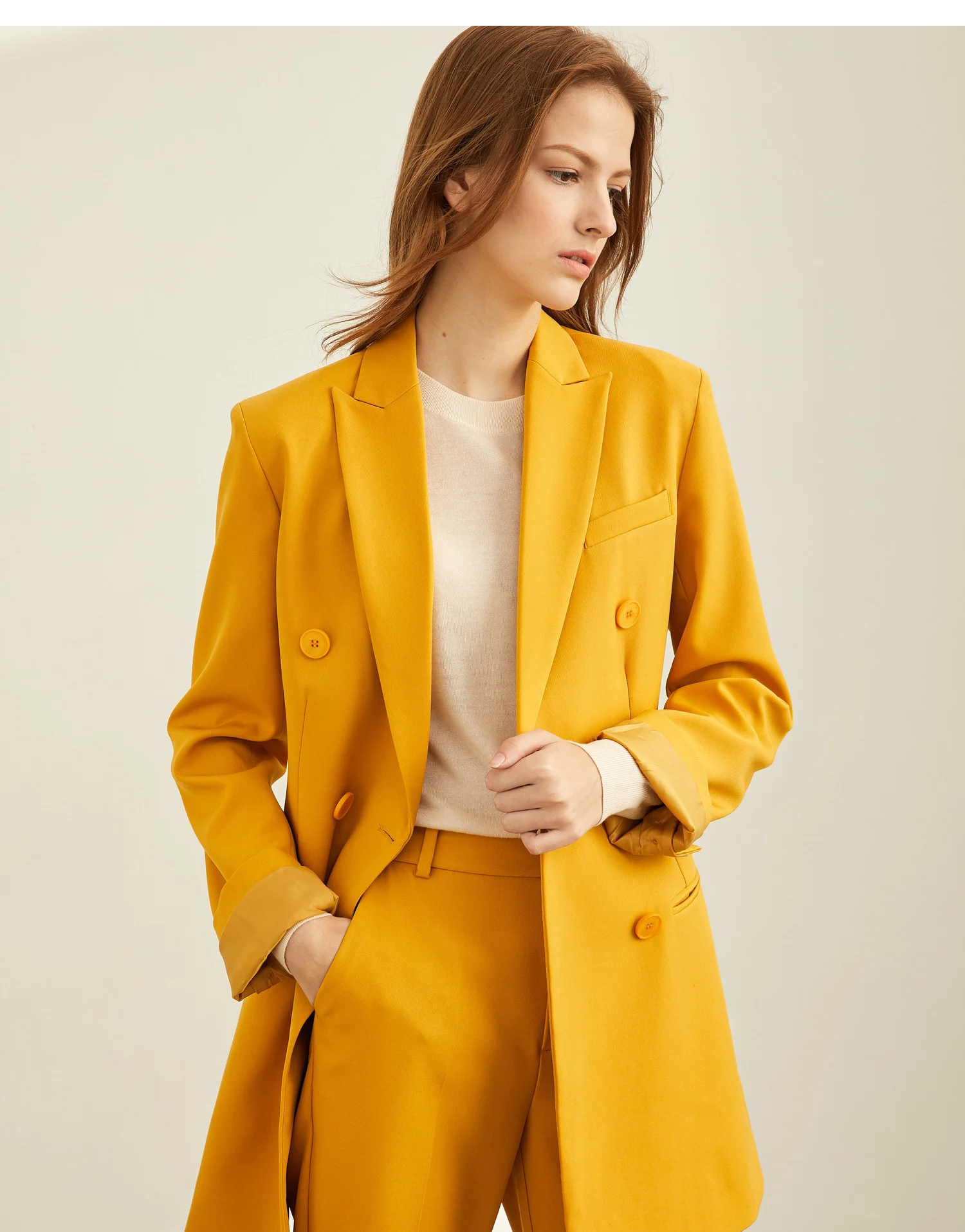 Amii Minimal Western Style Outerwear Pants Shorts Professional Suit Women New Autumn leisure suit Two-Piece Set