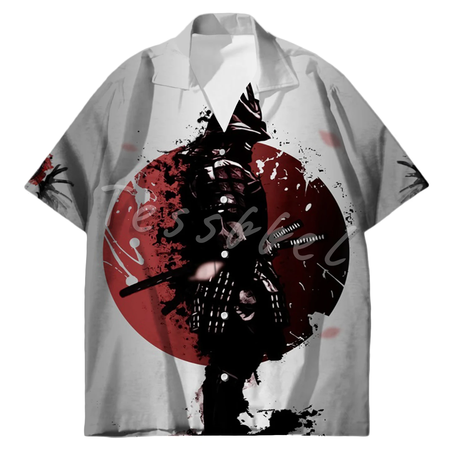 Tessffel Samurai Japan Tattoo 3D Print Men’s Hawaiian Shirts Beach Shirt Fashion Summer Harajuku Casual Oversize Streetwear S4