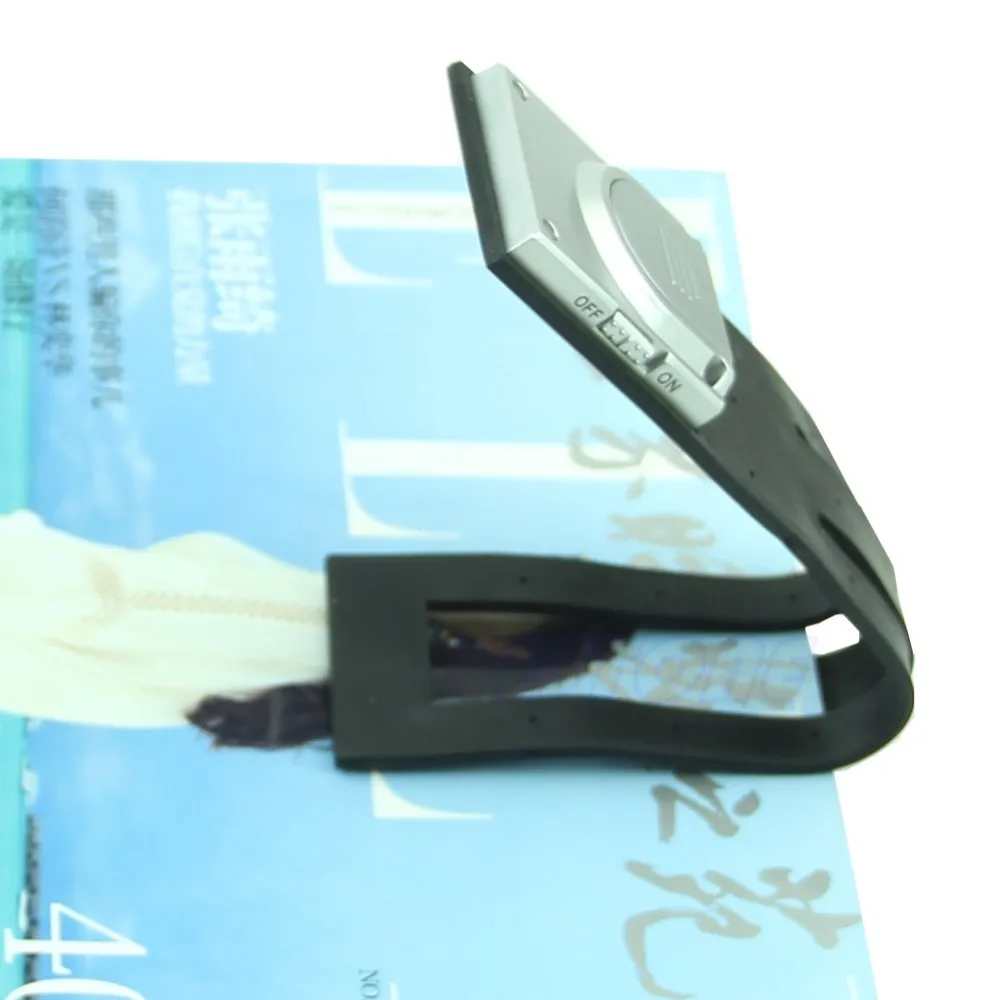 1PC Black Flexible Folding LED Clip On Reading Book Light Lamp For Reader Kindle Beside Lamps New