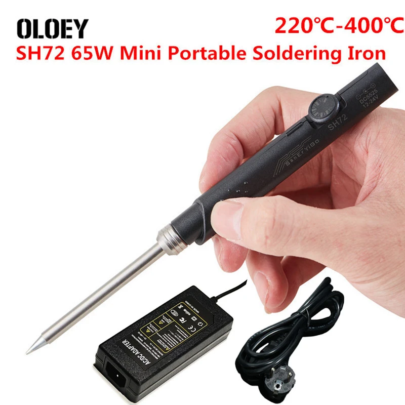 SH72 65W 12-24V 220-400℃ Adjustable Digital Soldering Iron Station DC5525 SH-K SH-KU SH-D24 SH-BC2 SH-C4 SH-I Tips Set of Tools ac 225 arc welder