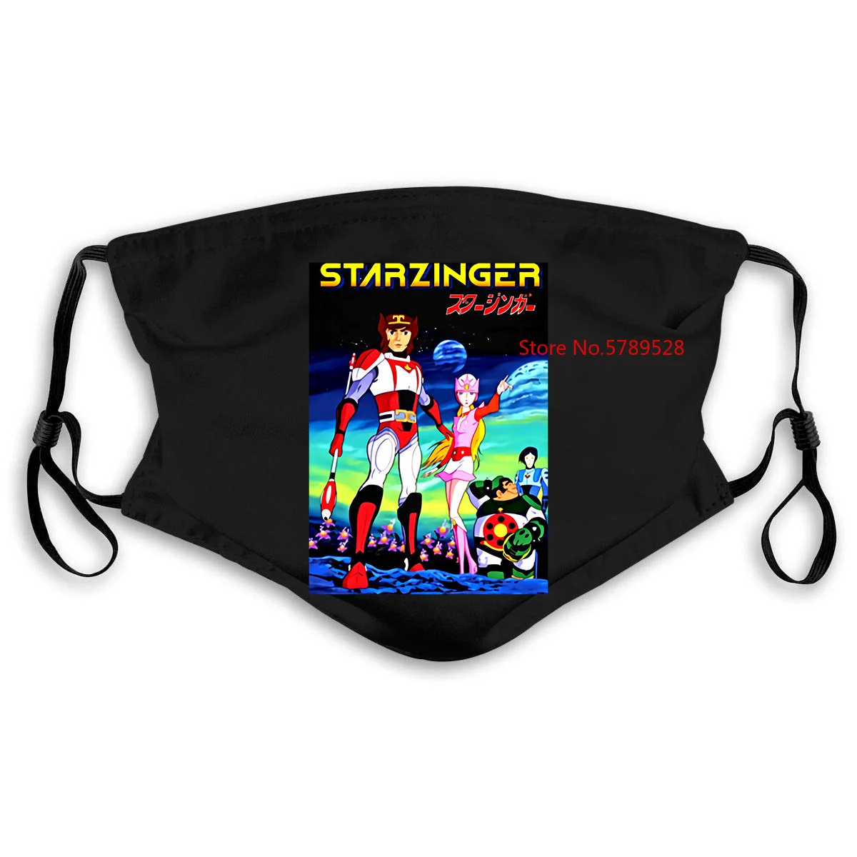 Starzinger 70's Classic Japan Tv Cartoon Men's Black Size: to-3 Retro Prin Mask women kid's PM2.5 | Аксессуары для