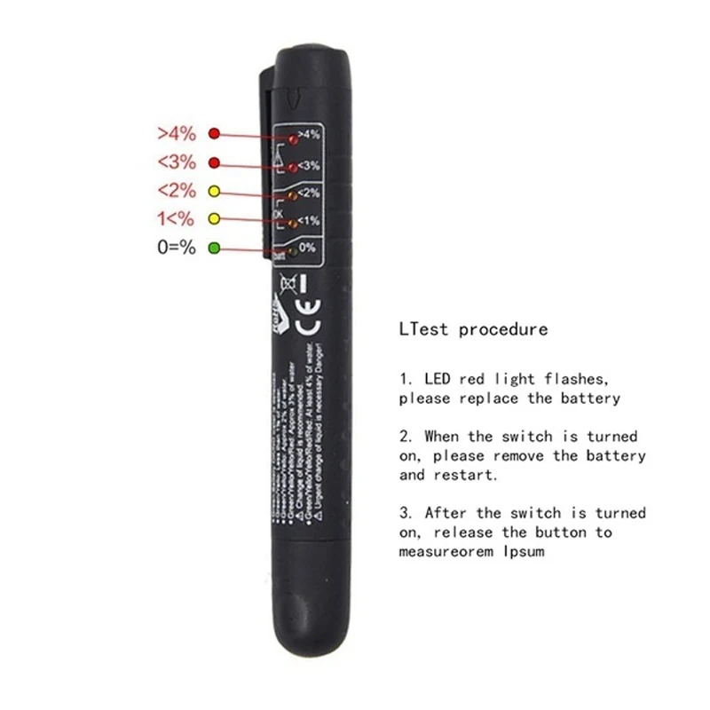 1pc Oil Quality Check Pen Brake Fluid Tester Car Brake Liquid Digital Tester Vehicle Auto Automotive Testing Tool