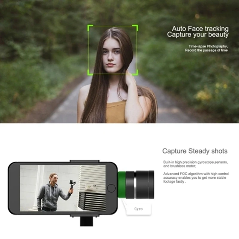 3-осевой Карманный бесщеточный карданный стабилизатор для смартфона iPhone samsung Xiaomi GoPro спортивные Камера