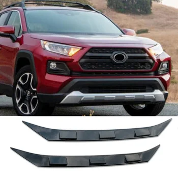 

For Toyota RAV4 2018 2019 Carbon Fiber Automobile Hood Trim ABS Chrome Car Modification Plated Car Front Trim Car-styling