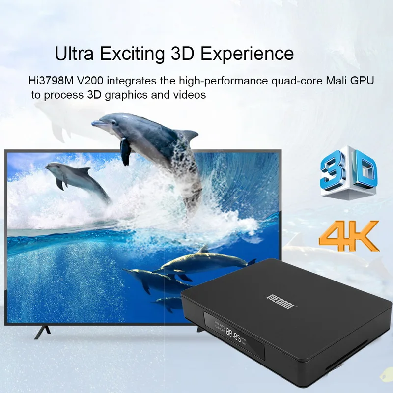 Android 7,1 K6 телеприставка 2GB DDRIII 16GB EMMC Flash Поддержка 4K* 2K HD 2,4G/5G WiFi Smart tv box