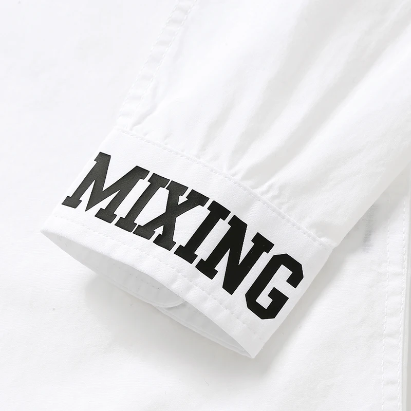 Детская одежда, рубашки для мальчиков, хлопок, новая весенняя белая рубашка для больших мальчиков Модная рубашка с длинными рукавами