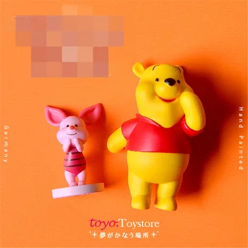 

2piece/lot 3.5cm-6cm classical cute bear and pig figure toys action collection toys