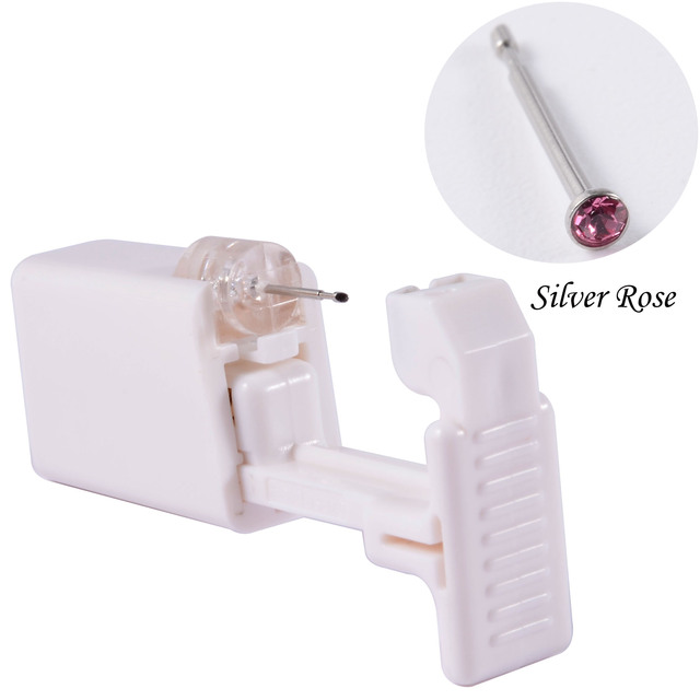 bending Disposable Safe Sterile Piercing Unit For Nose Studs Piercing Gun Piercer Tool Nose Ring Body Piercing Jewelry