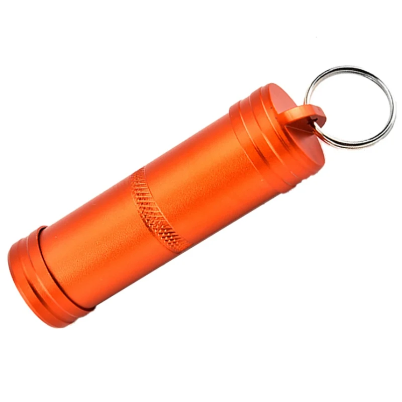 Аптечка для выживания EDC кейс контейнер для экстренных таблеток резервуар крепление водонепроницаемый капсульный уплотнитель бутылка для альпинизма набор для походов - Цвет: orange