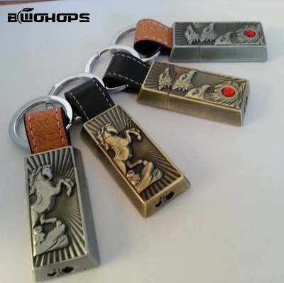 Винтажный рельефный Jet Wheel брелок зажигалка для ключей Horse & Eagle портативная