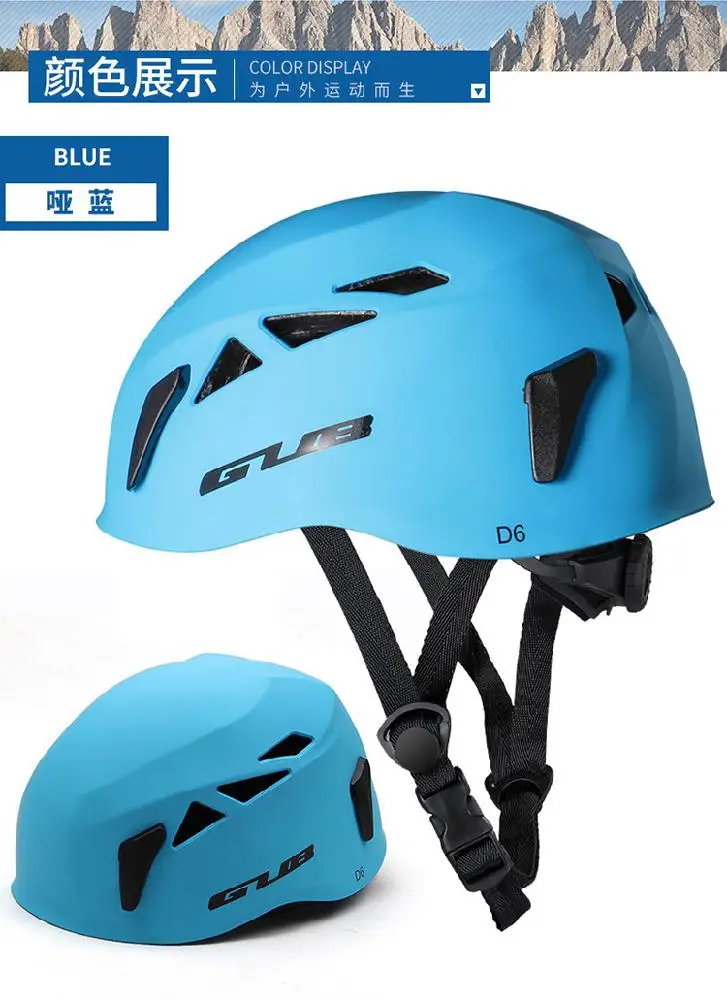 Matte blue Шлем с видеокамерой для занятий активным спортом(безопасность в горах шлем для приготовления пищи на воздухе Рок альпинизм восходящий Приключения аварийно-спасательных защиты головы - Цвет: Matte blue