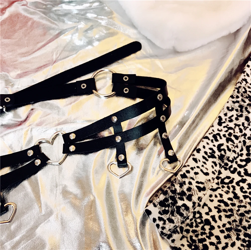 Unisex Pu Leather Harness Belts Big O ring Metal Waist Belt Women Leisure Jeans Chain Buckle Ladies Strap Garter