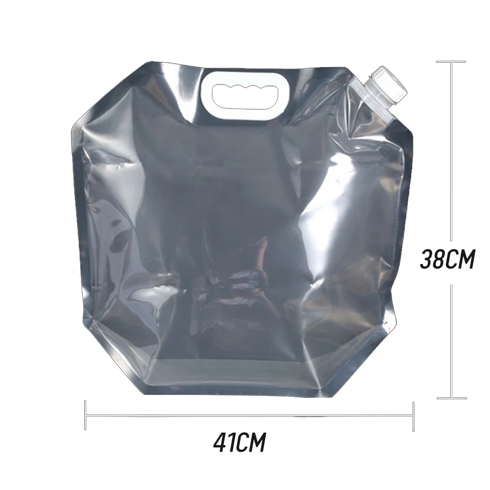 Sac D'eau De Camping Pliable 8L Avec Robinet - Grande Capacité Extérieur