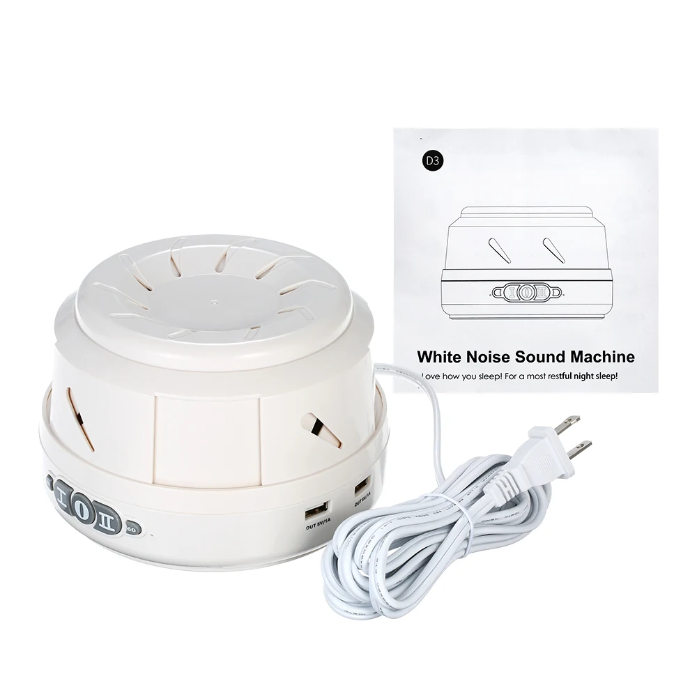 Слоновая кость White Noise Sound Machine for Sleeping 2 Levels Wind Adjustable Countdown Timer 30/ 60 minutes Natural Sound from Real Fan - Цвет: Слоновая кость
