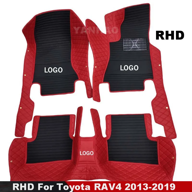 

RHD Car Floor Mats Rugs For Toyota RAV4 Rav 4 IV XA40 2019 2018 2017 2016 2015 2014 2013 Carpets Auto Accessories Interior Cover