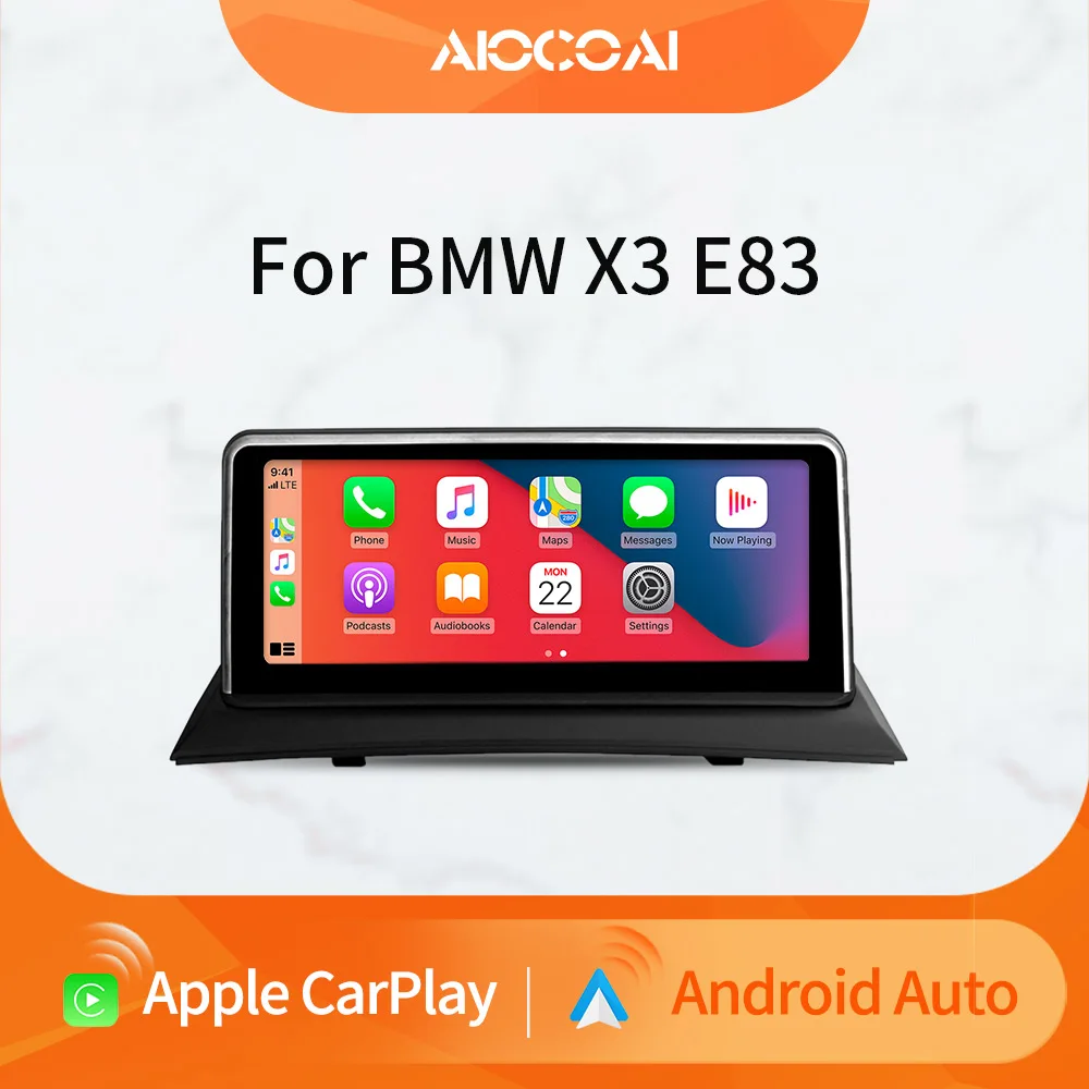 10.25&quot Wrieless Apple CarPlay Android Auto Car Multimedia For BMW X3 E83 Head unit Rear Camera IOS Iphone | Автомобили и