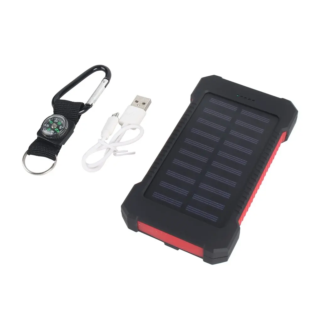 30000mAh Solar Battery Portable Charger Dual USB External Long Lasting High Capacity for Mobile Phone PowerBank | Электроника