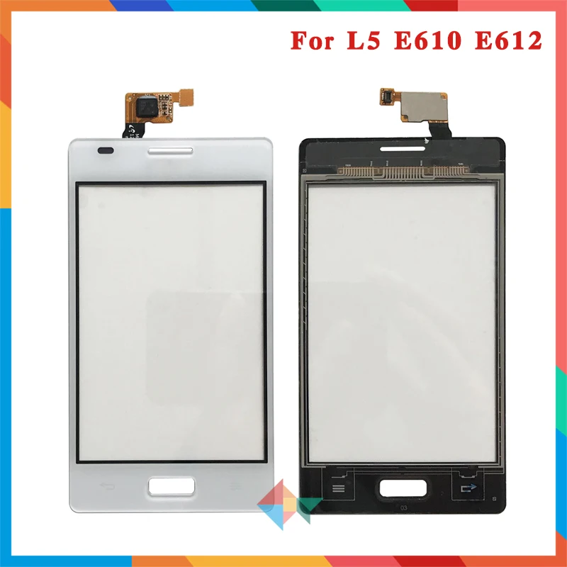 Высокое качество 4," для LG Optimus L5 E610 E612 и Dual E615 сенсорный экран дигитайзер Переднее стекло объектив сенсорная панель