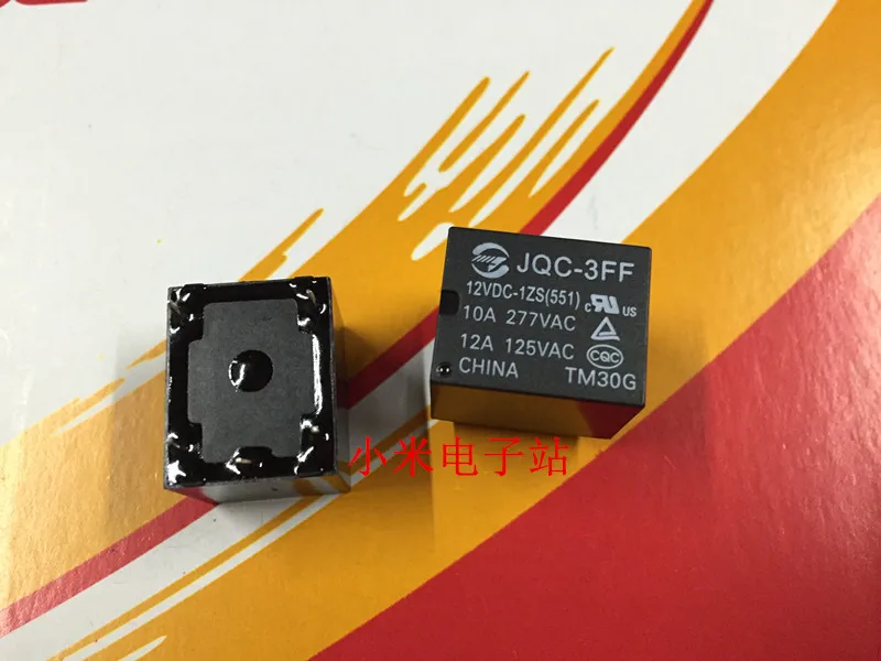 

JQC-3FF 012-1ZS 12VDC-1ZS 5V 9V 24VDC Jintian Relay 5 feet 10A T73