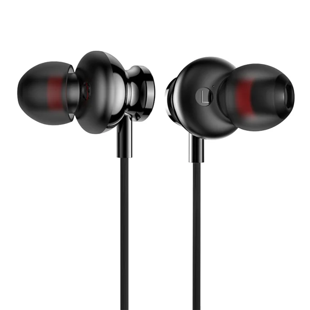 Black ALANGDUO магнитные наушники 3,5 мм Цифровой Аудио Бас USB наушники с микрофоном наушник для Xiaomi стерео 3D HiFi Звук спортивные наушники - Цвет: Black