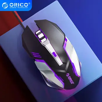 

ORICO Professional USB Wired Gaming Mouse Adjustable 3200 DPI Computer Mouse Optical LED Lighting Silent Mouse for PC Laptop