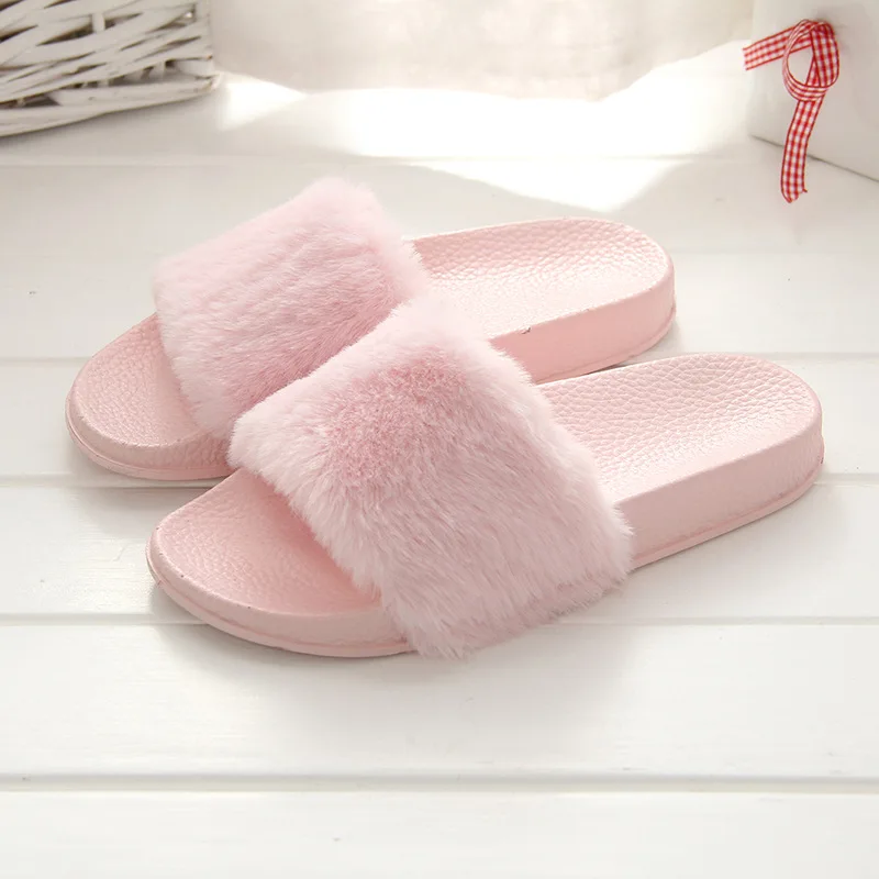 SWQZVT Autumn winter women slippers new comfortable outdoor indoor fur ladies slippers fashion platform sleepers shoes woman  (12)