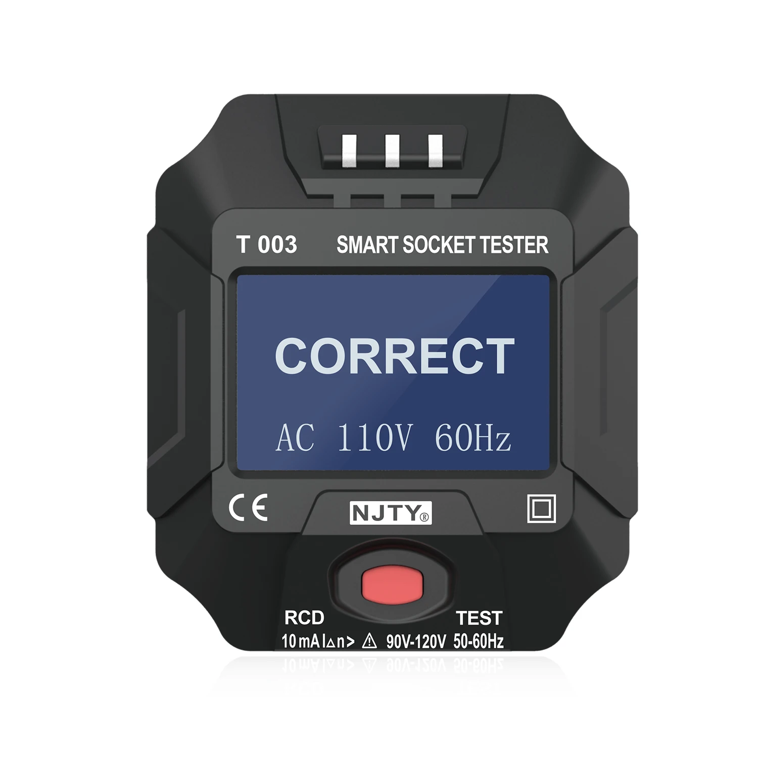 NJTY Socket Outlet Tester Smart Digital Display LCD Circuit Polarity Detector Wall Breaker Finder Leakage Test | Инструменты