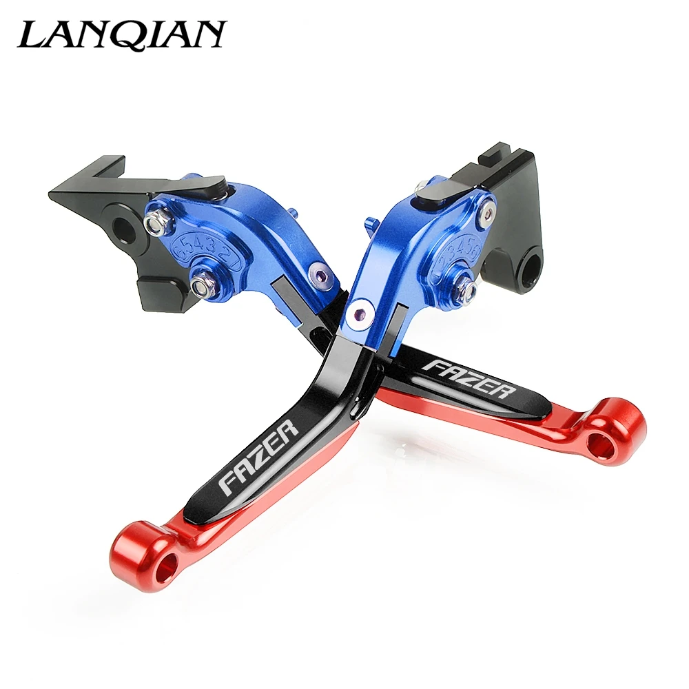 Motorcycle Accessories CNC Adjustable Brake Clutch Levers With LOGO For YAMAHA FAZER FZ1 FAZER 2001 2002 2003 2004 2005