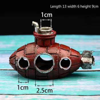 

Andscaping Submarine Breeding Tank Fish Tank Small Fish Dodge House Resin Ornaments Ornaments Aquarium Decoration Acuario