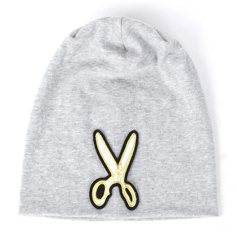 Light Gray-1 Ножницы шитье M achine аппликация Skullies Beanies Женские Мешковатые хлопковые зимние головные уборы женские одноцветные береты-кепки повседневные - Цвет: Light Gray-1