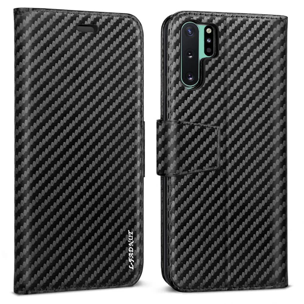Cabon волоконный флип-кошелек кожаный чехол для телефона Samsung Galaxy S20 EF 4G Ultra 5G S10 Lite S9