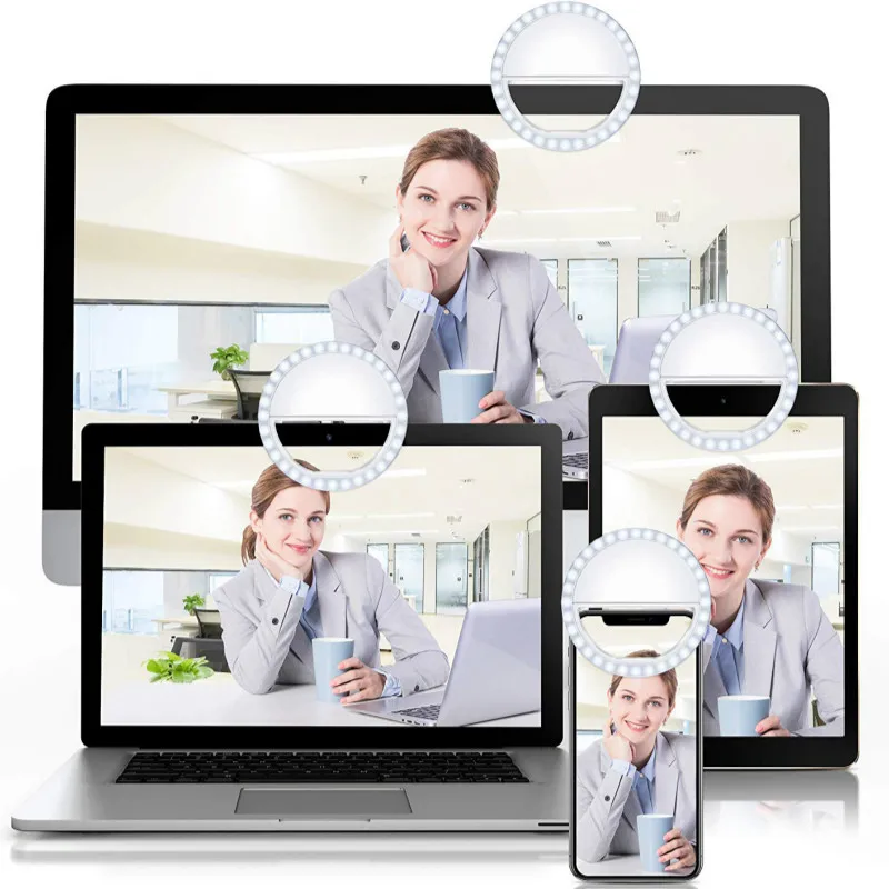 36 LED Selfie Light For Iphone Smartphone Lamps Lighting Night Darkness Photography Ring Selfie Ring Studio Vedio Photo Lighting