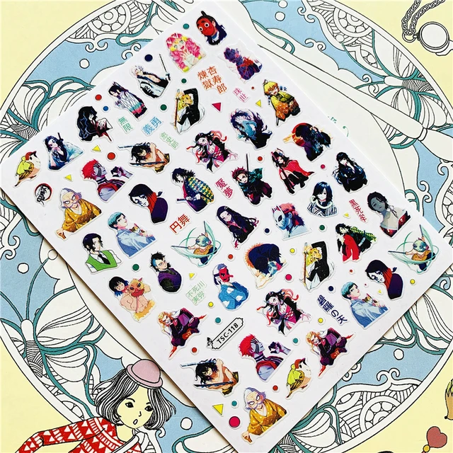 TSC-293 TSC-287 Japanese cartoon anime clown character 3D Back glue Nail Art Stickers Decals Sliders Nail ornament decoration TSC-118 N