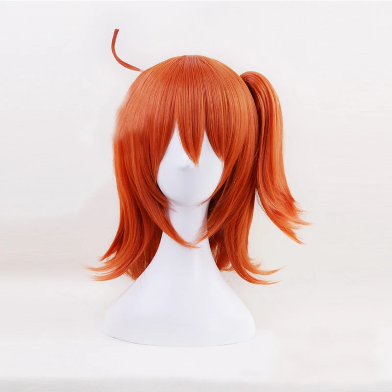 

FGO Fate Grand Order Fujimaru Ritsuka Cosplay Wigs Orange Heat Resistant Synthetic Hair Party Wig With Ponytail
