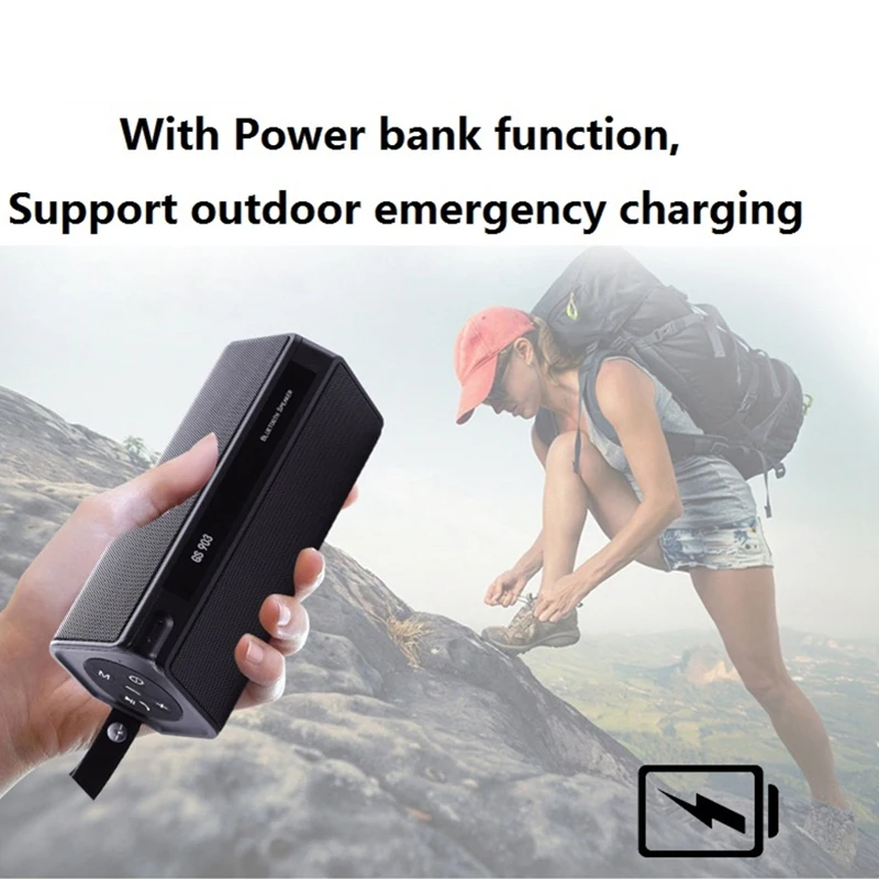 ABKT-10W беспроводной Bluetooth динамик водонепроницаемый портативный внешний аккумулятор Колонка стерео Бас Громкий динамик для Iphone Xiaomi
