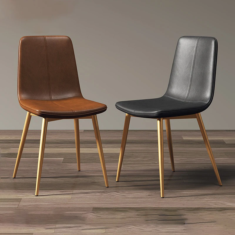 

Nordic Light Luxury Dining Chair Modern Concise Household Wrought Iron Leisure Time Stool Backrest Ins Chair To Work In