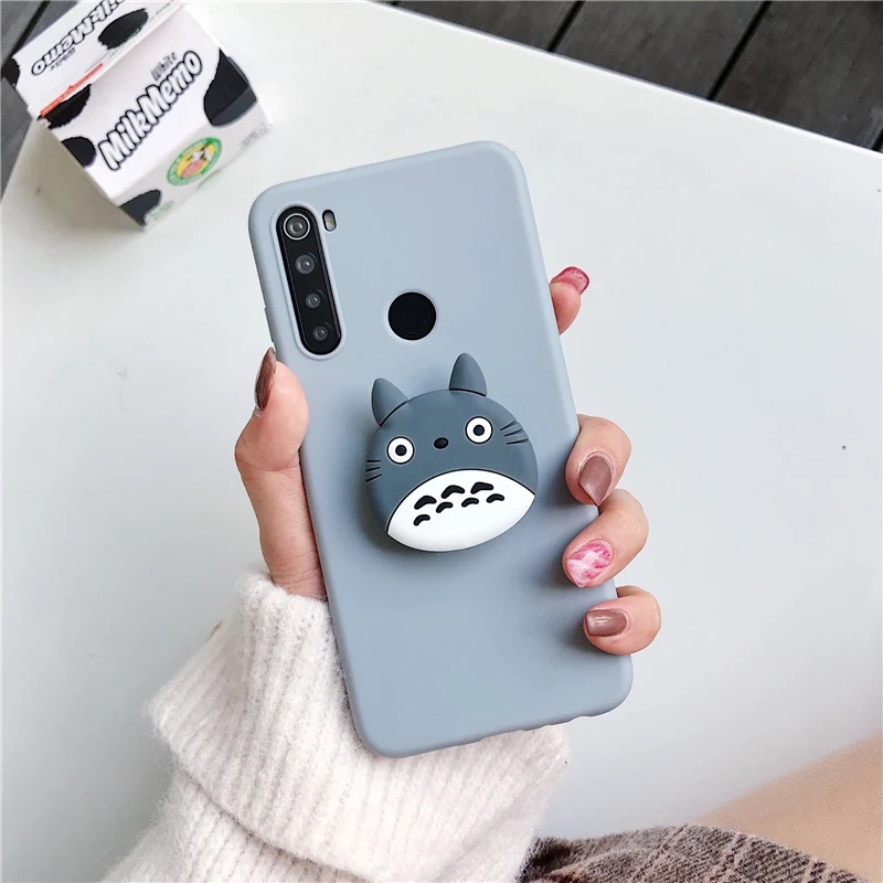 3D Silicone Cartoon Phone Holder Case For Xiaomi Redmi Note 10 Redmi Note 10 Pro Note 10S 9 8T K30 Pro K40 Pro mi poco F3 Cover