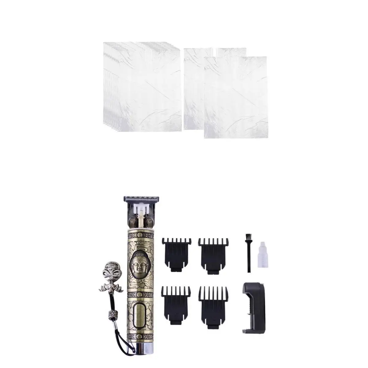Electric Hair Shaver Clippers Trimmers Kit Guide Combs 50x Disposable Cape Apron