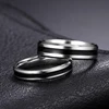 Simple couple ring classic style noble couple ring stainless steel jewelry ladies ring 4 mm 6 mm ring ► Photo 3/5