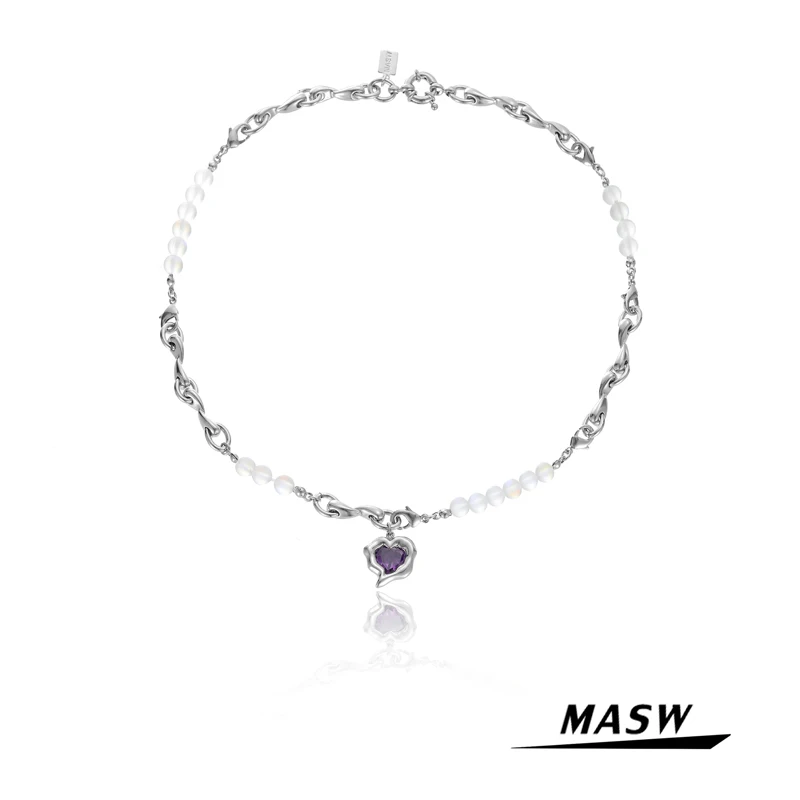 Pendant Necklace Purple Necklace Party Gifts Jewelry Fashion