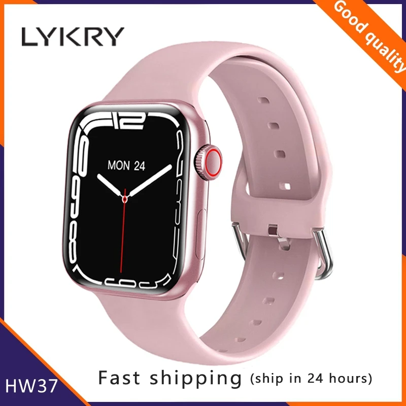 Смарт-часы LYKRY HW37 Series 7 1 77-дюймовый квадратный экран с индивидуальным циферблатом