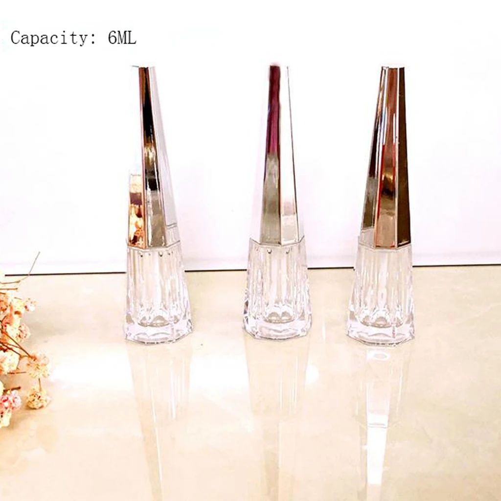 3pcs 6ml Durable Travel Lip Gloss Container Empty Lipstick Tube Liquid Eyeshadow Jar Lip Balm Perfume Container