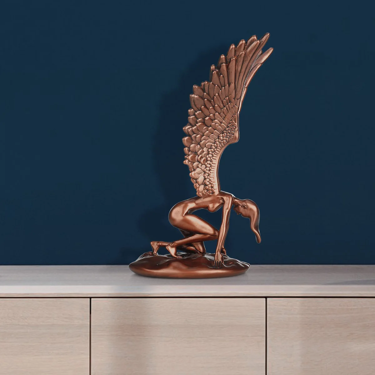 

Angel Figurine Statue Hand-painted Figurine Home Decoration Resin Sculpture Modern Art Sculpture