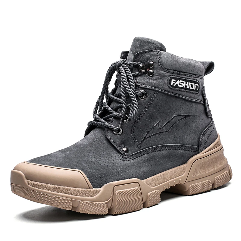 JUNJARM/Брендовые мужские ботинки сезон осень зима в винтажном стиле Мужская обувь