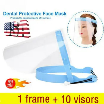 

New Safty Face Shield Clear Flip-Up Visor Industry Dental Medical Work Guard