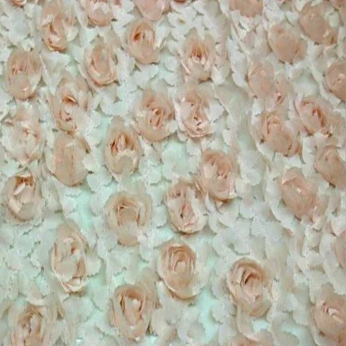 3D Цветы кружевная ткань 130 см широкая марлевая ткань маленькая розовая одежда свадебное платье diy аксессуары